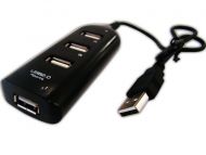 HUB USB 4 PORTAS USB 2.0 RABICHO 35 CM PRETO